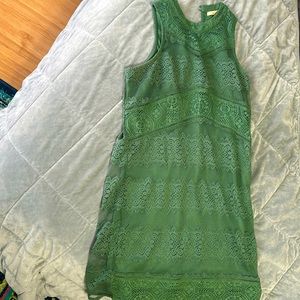 Francesca’s Green Lace Dress Small